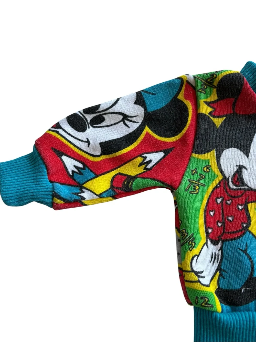 Vtg 1990s Disney Minnie Mouse Snap-front Sweatshirt Cardigan Sz 6m